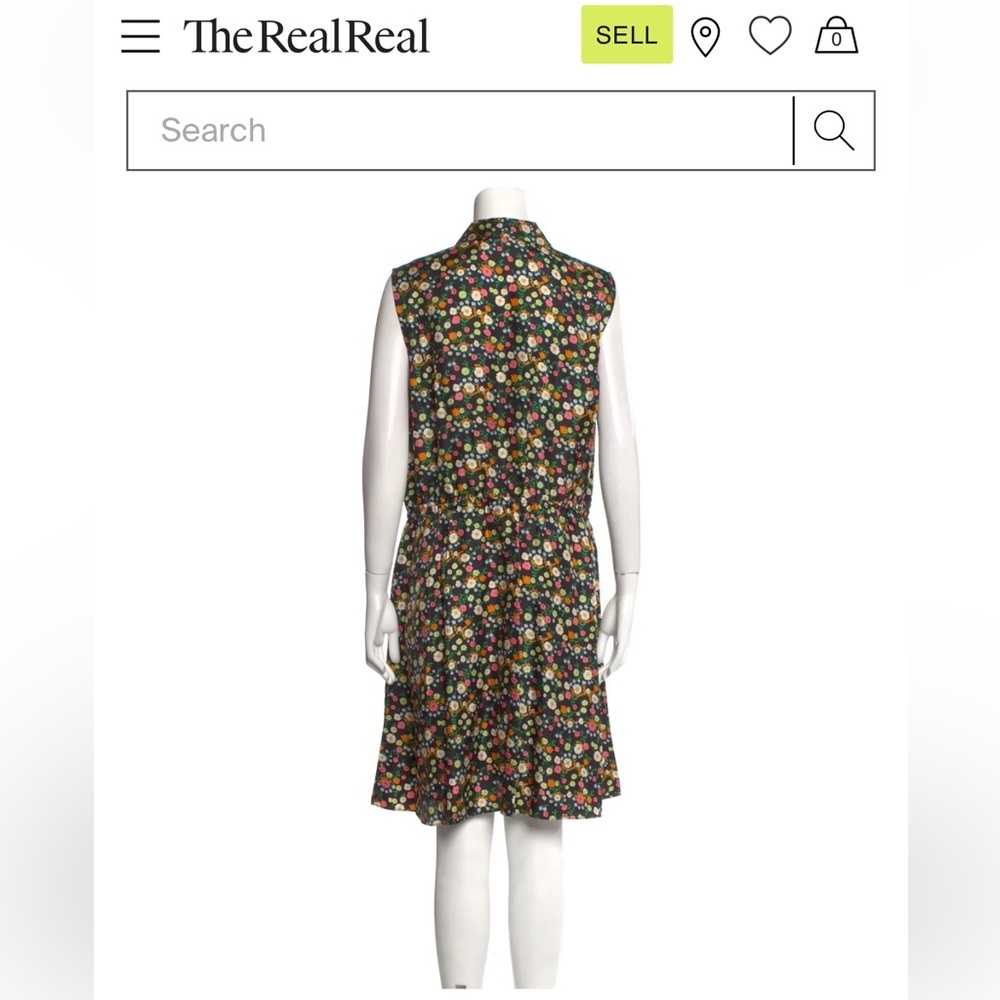 Tory Burch Floral Silk Dress - Black and Multicolor